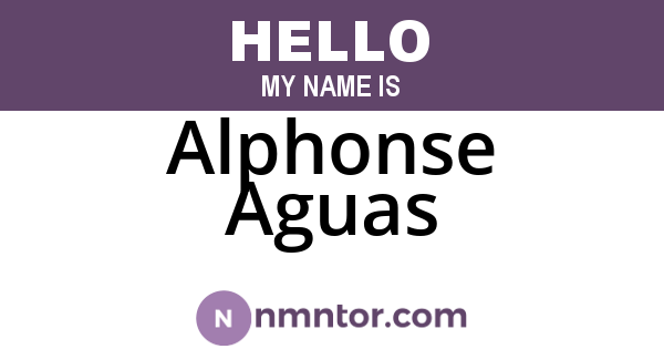 Alphonse Aguas