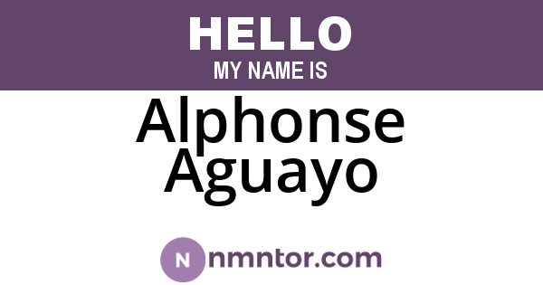 Alphonse Aguayo