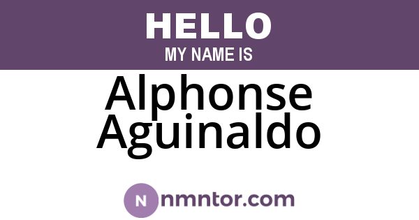 Alphonse Aguinaldo