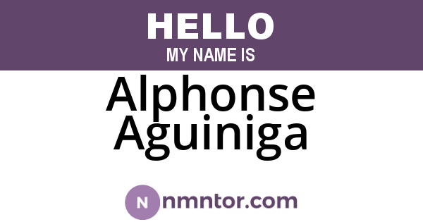 Alphonse Aguiniga