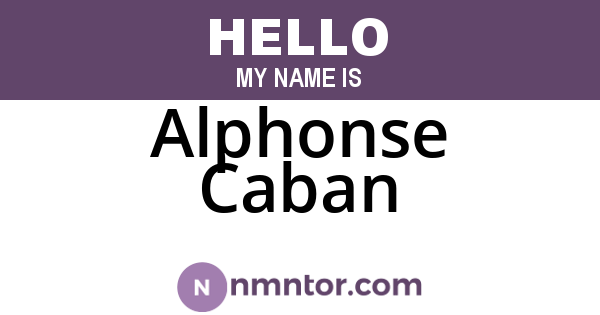 Alphonse Caban