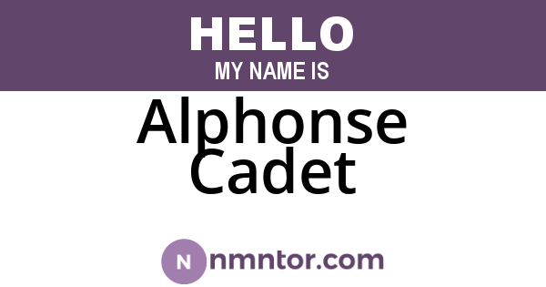 Alphonse Cadet