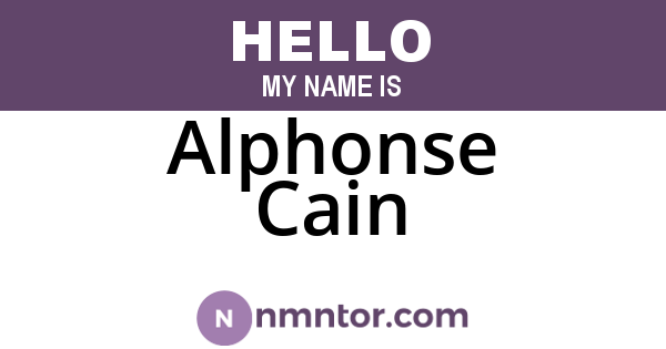 Alphonse Cain