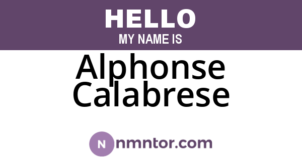 Alphonse Calabrese