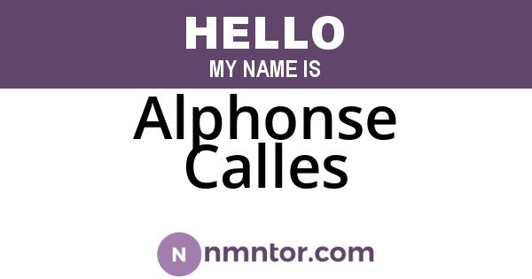 Alphonse Calles