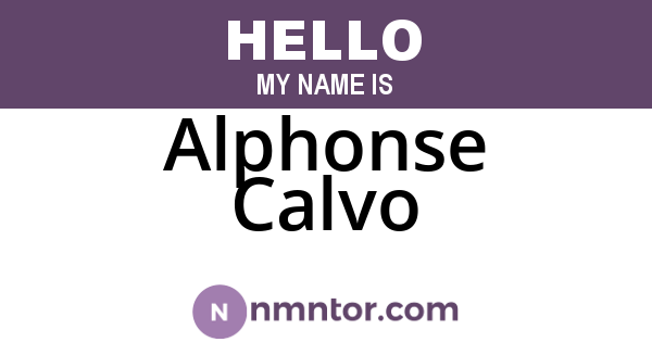 Alphonse Calvo