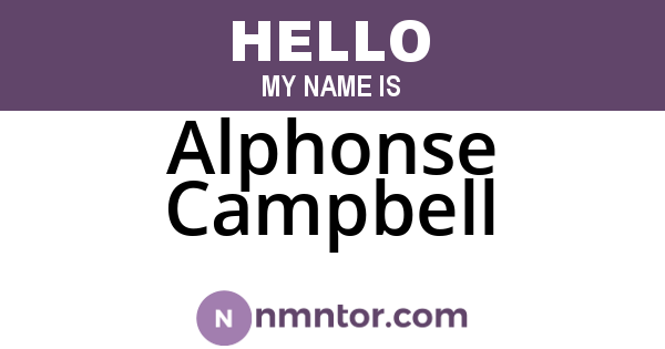 Alphonse Campbell