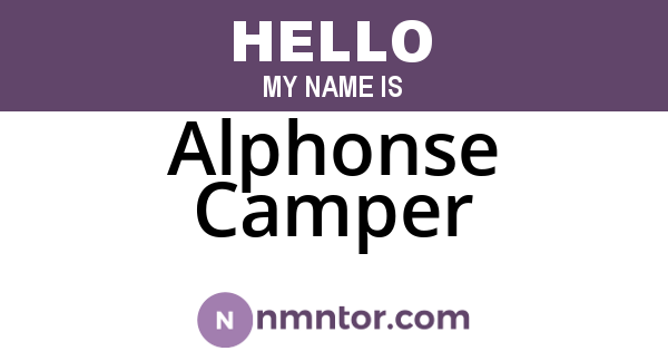 Alphonse Camper