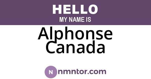 Alphonse Canada