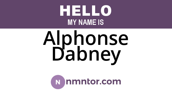 Alphonse Dabney