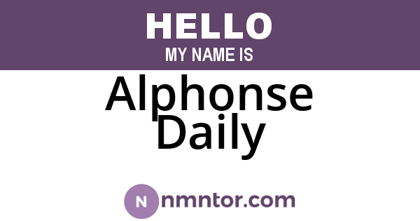 Alphonse Daily