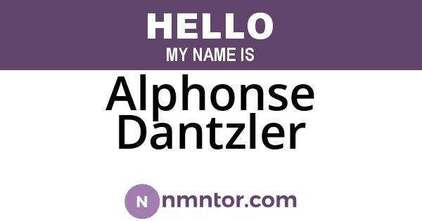 Alphonse Dantzler