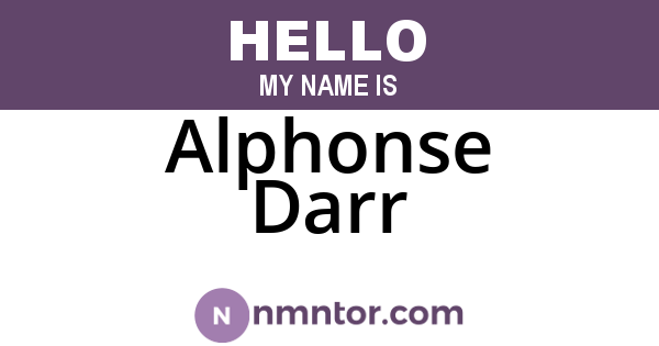 Alphonse Darr