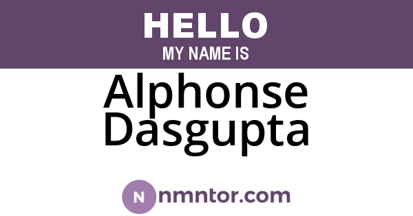 Alphonse Dasgupta