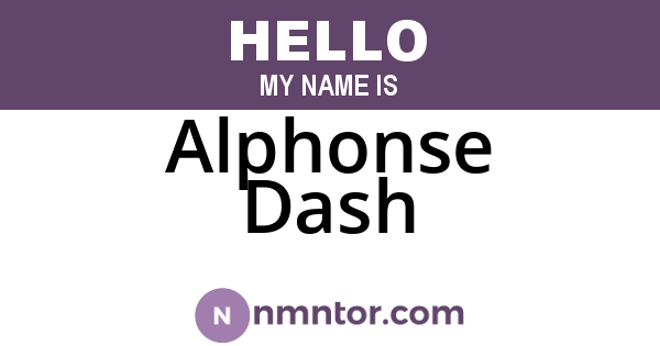 Alphonse Dash