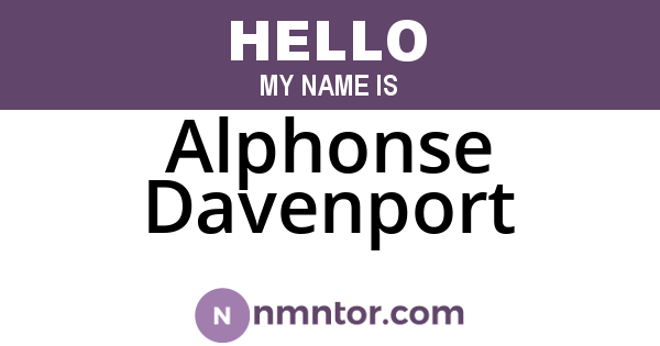 Alphonse Davenport