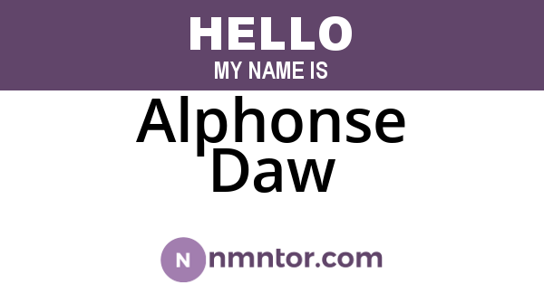 Alphonse Daw