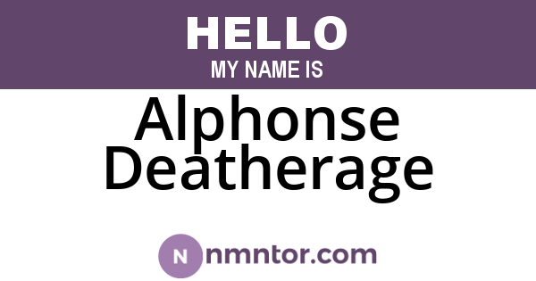 Alphonse Deatherage