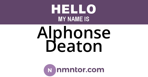 Alphonse Deaton
