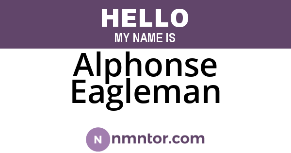 Alphonse Eagleman