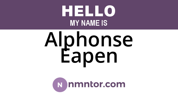 Alphonse Eapen