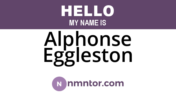 Alphonse Eggleston
