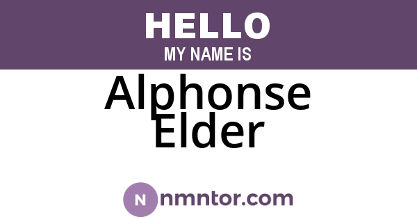 Alphonse Elder
