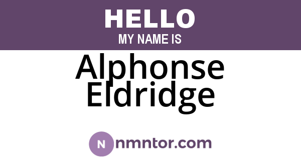 Alphonse Eldridge