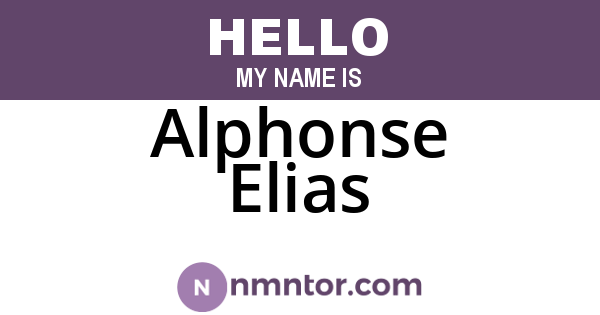 Alphonse Elias