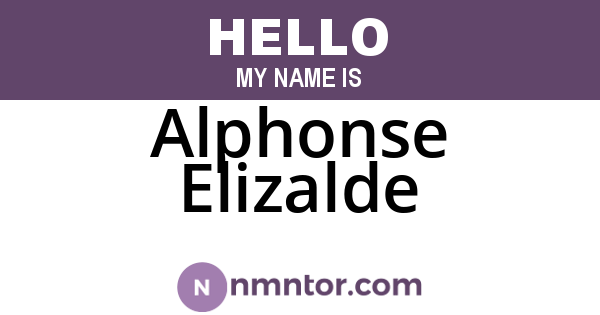 Alphonse Elizalde