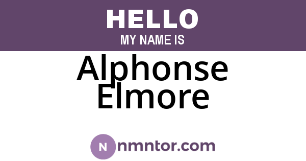 Alphonse Elmore