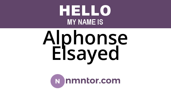 Alphonse Elsayed