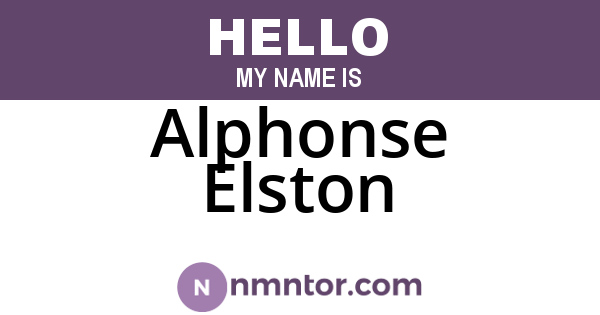 Alphonse Elston