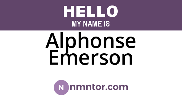 Alphonse Emerson
