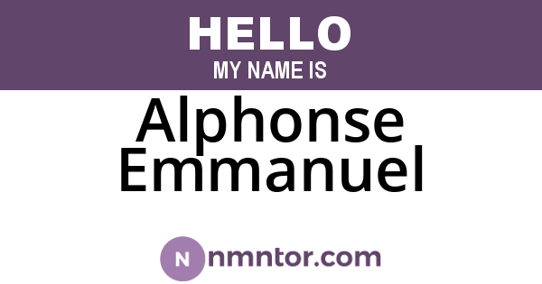 Alphonse Emmanuel