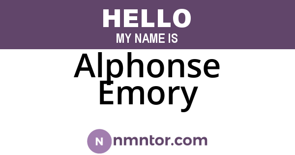Alphonse Emory