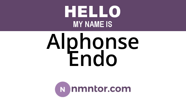 Alphonse Endo
