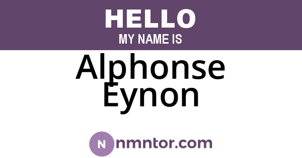 Alphonse Eynon