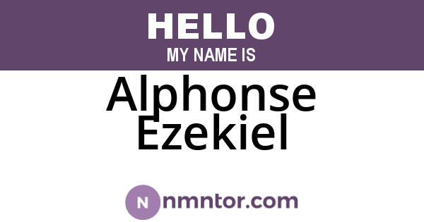 Alphonse Ezekiel