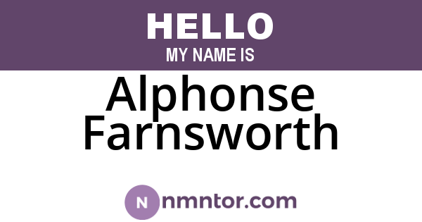 Alphonse Farnsworth