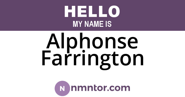 Alphonse Farrington