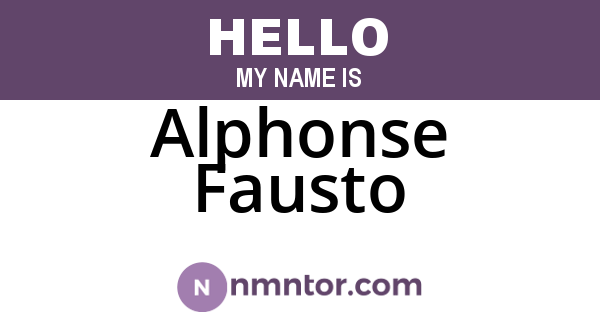 Alphonse Fausto