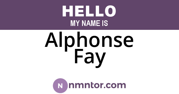 Alphonse Fay
