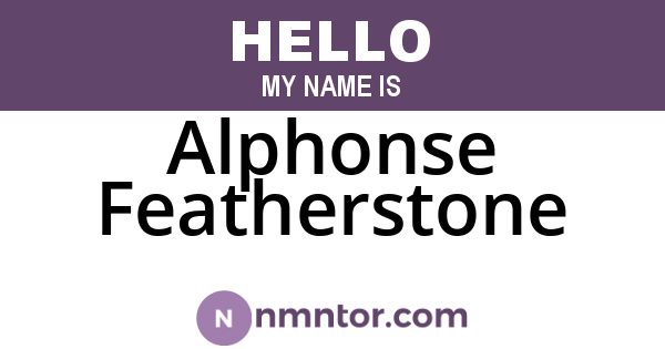 Alphonse Featherstone