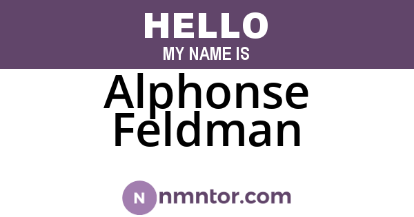 Alphonse Feldman