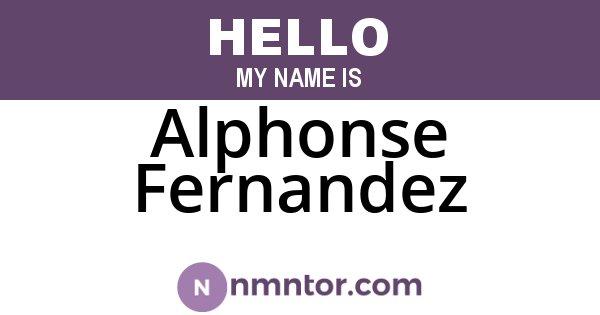 Alphonse Fernandez