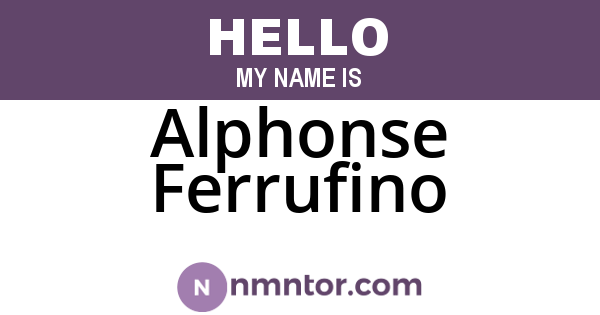 Alphonse Ferrufino