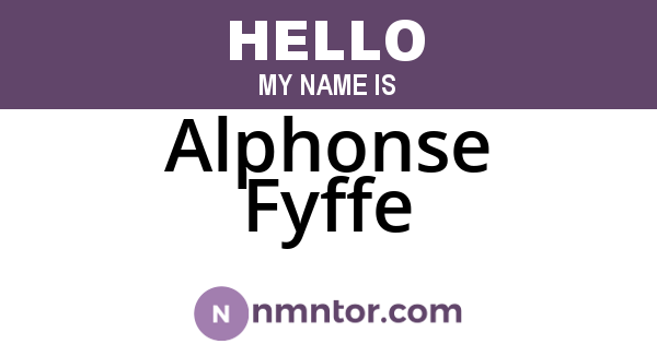 Alphonse Fyffe