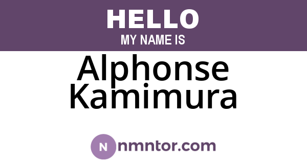 Alphonse Kamimura