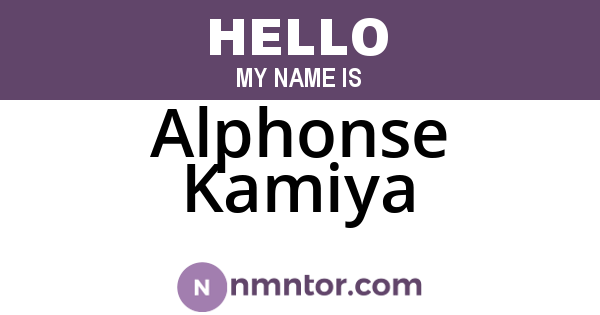 Alphonse Kamiya